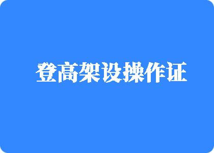 后入扣逼视频登高架设操作证